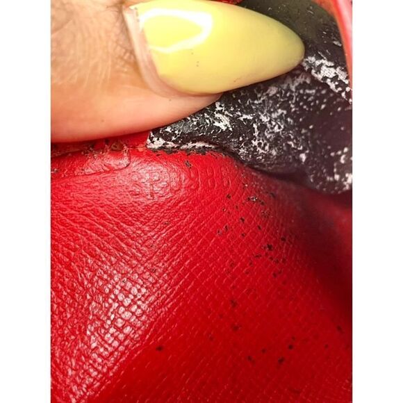 Louis Vuitton Red Epi Porte Feiulle Elise Leather Trifold Wallet - Picture 6 of 12